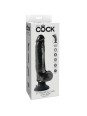 KING COCK - DILDO VIBRADOR CON TESTICULOS 23 CM NEGRO