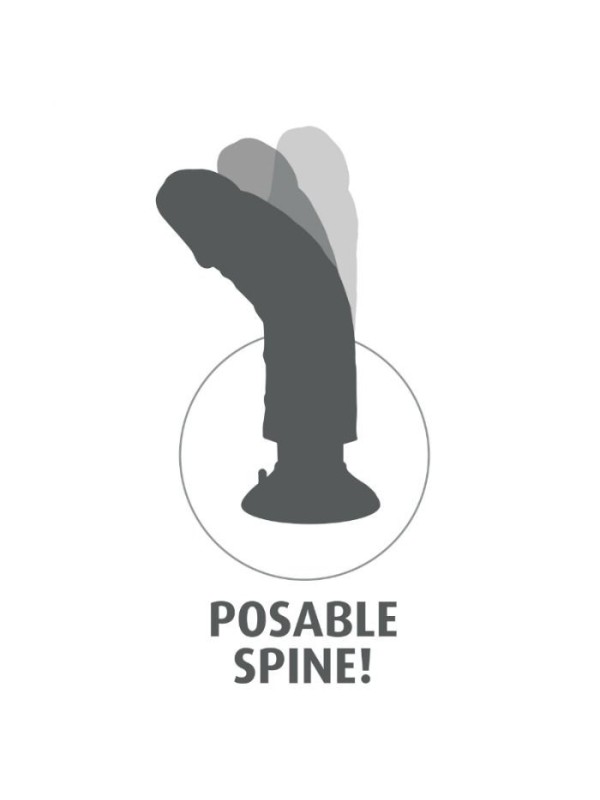 KING COCK - DILDO VIBRADOR CON TESTICULOS 25.5 CM COLOR MARRON