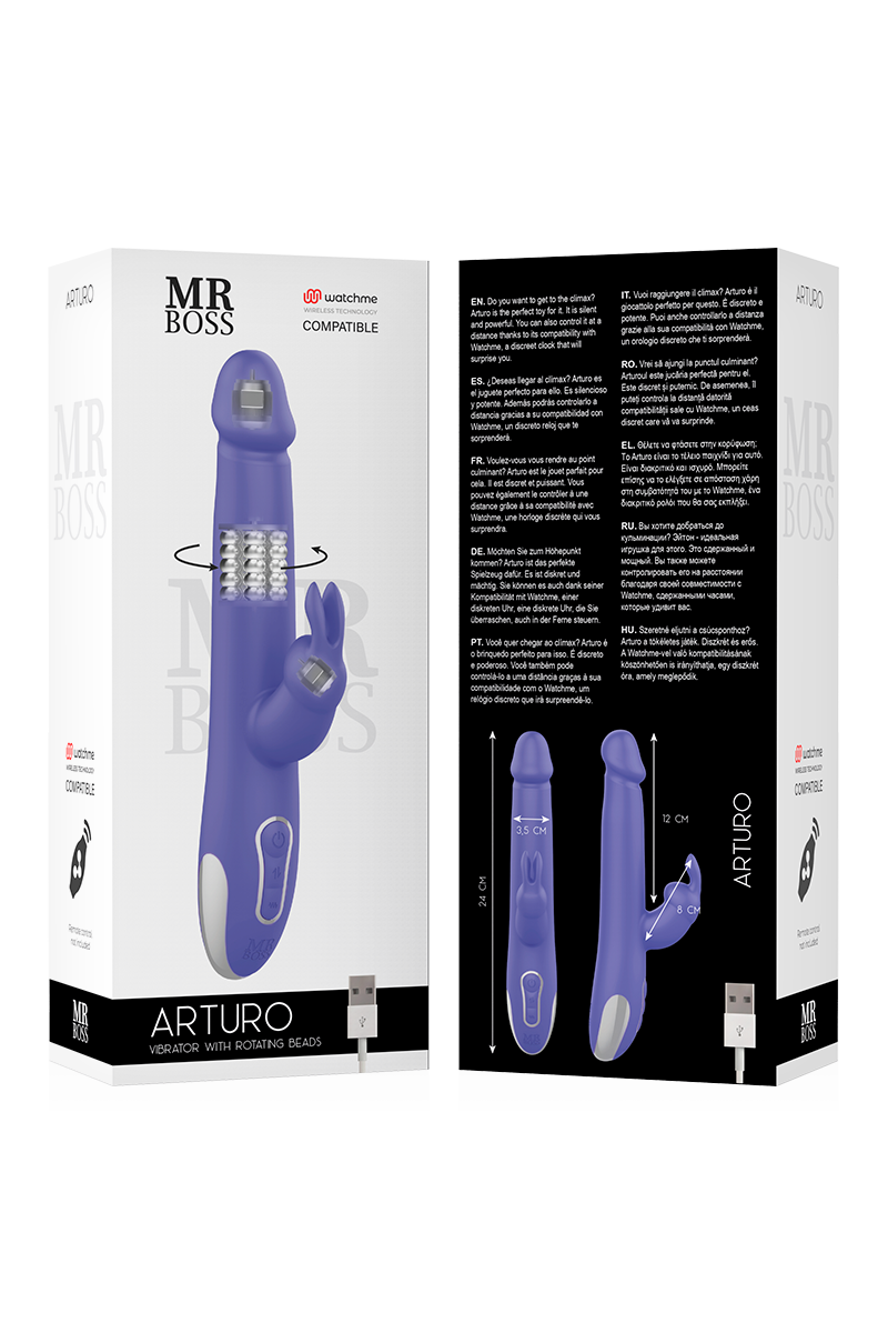 MR BOSS - ARTURO VIBRATOR & ROTATOR WATCHME WIRELESS