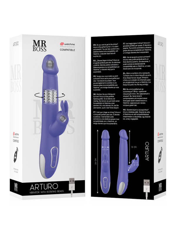 MR BOSS - ARTURO VIBRATOR & ROTATOR WATCHME WIRELESS