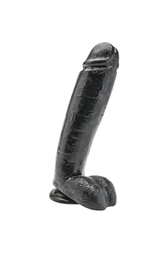 GET REAL - DILDO 25,5 CM CON TESTICULOS NEGRO
