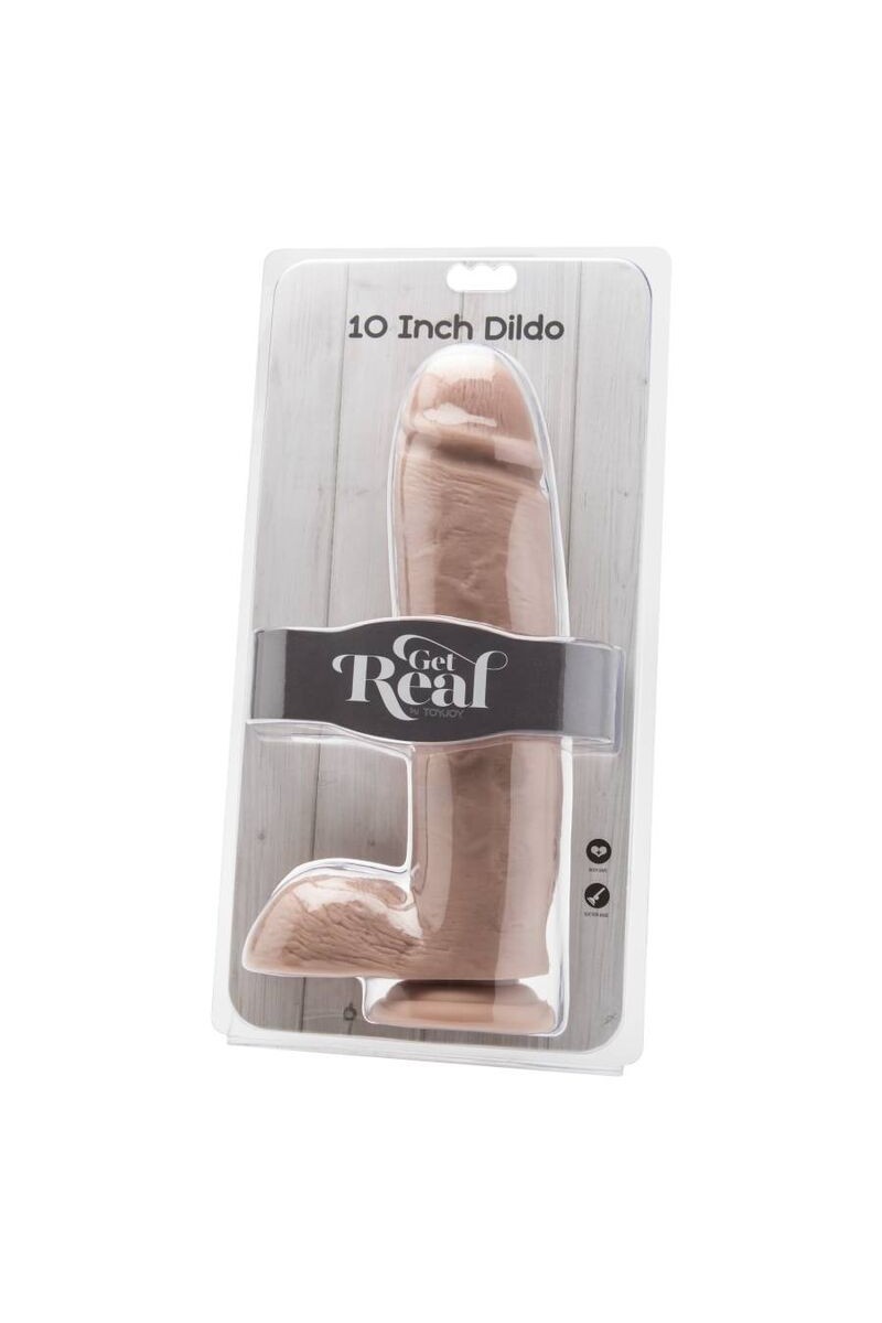 GET REAL - DILDO 25,5 CM CON TESTICULOS NATURAL