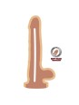 GET REAL - DUAL DENSITY DILDO 12 CM CON TESTICULOS NATURAL