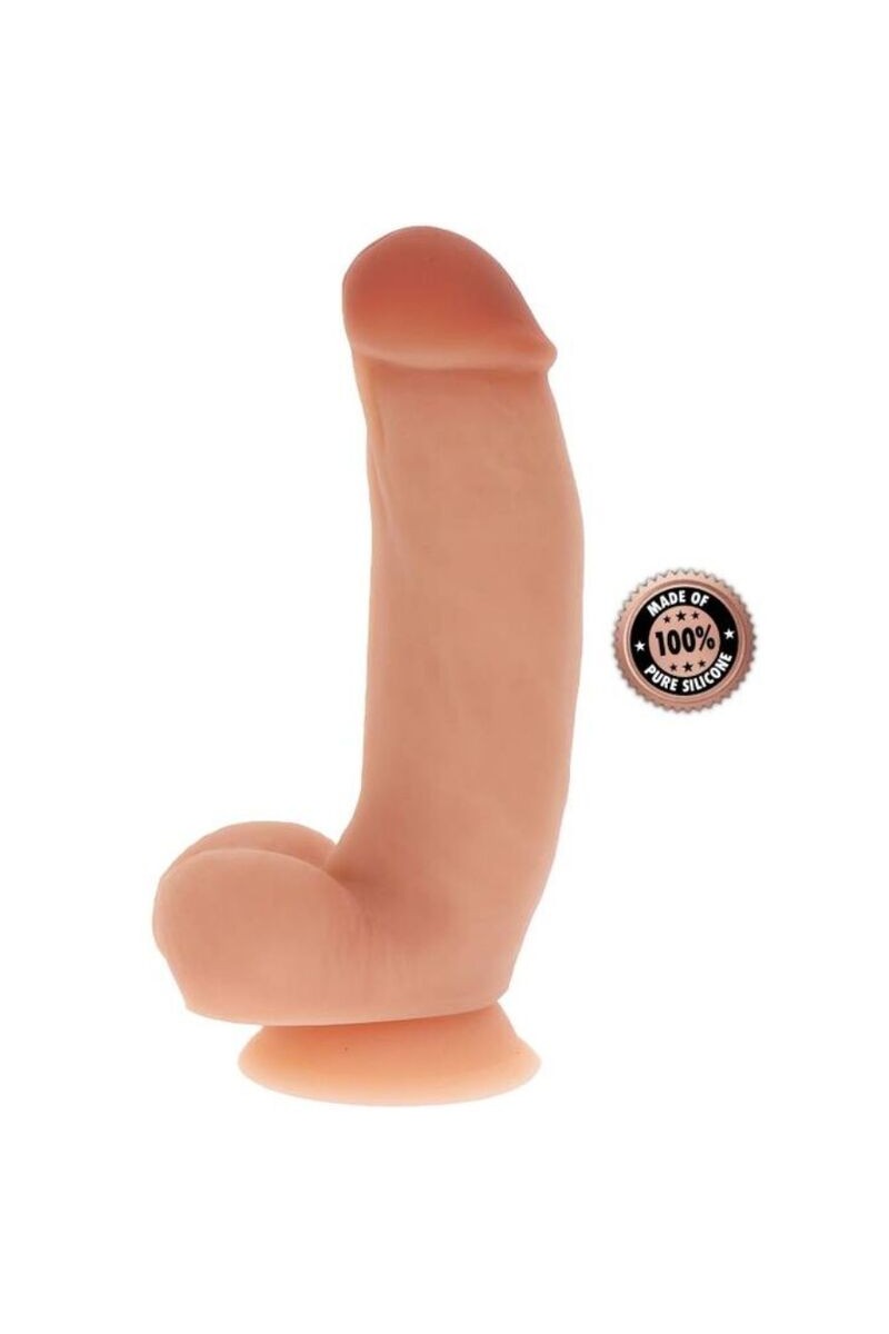 GET REAL - DILDO SILICONA 18 CM CON TESTICULOS NATURAL