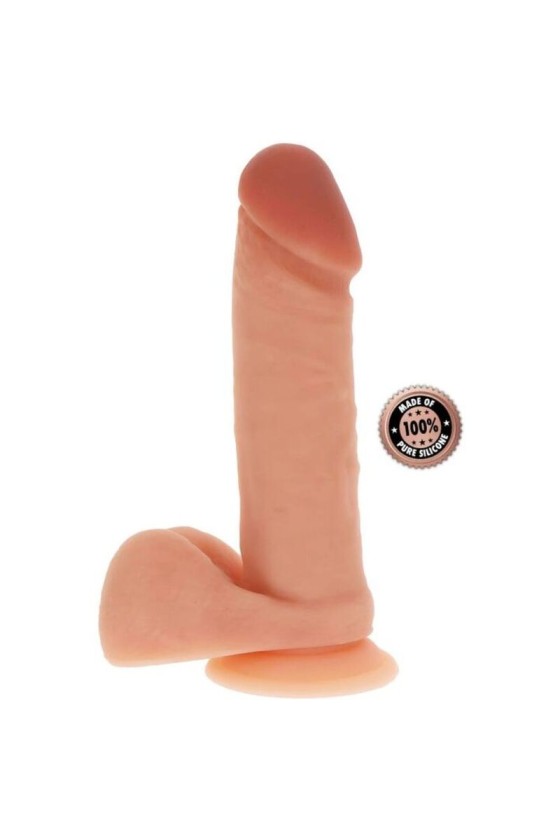 GET REAL - DILDO SILICONA 20,5 CM CON TESTICULOS NATURAL