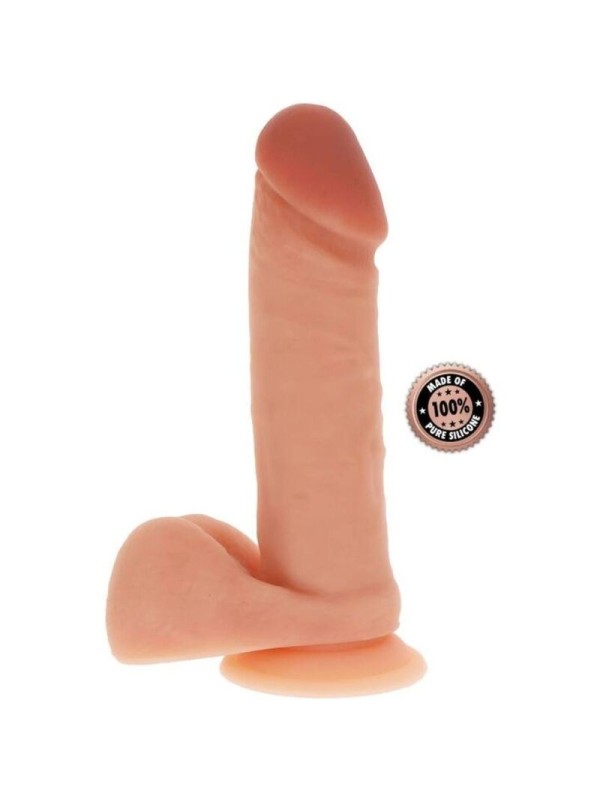 GET REAL - DILDO SILICONA 20,5 CM CON TESTICULOS NATURAL