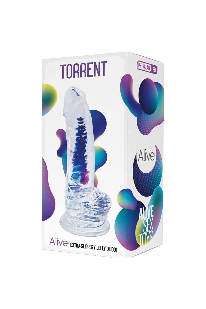 ALIVE - TORRENT PENE REALISTICO TRANSPARENTE 20.6 CM