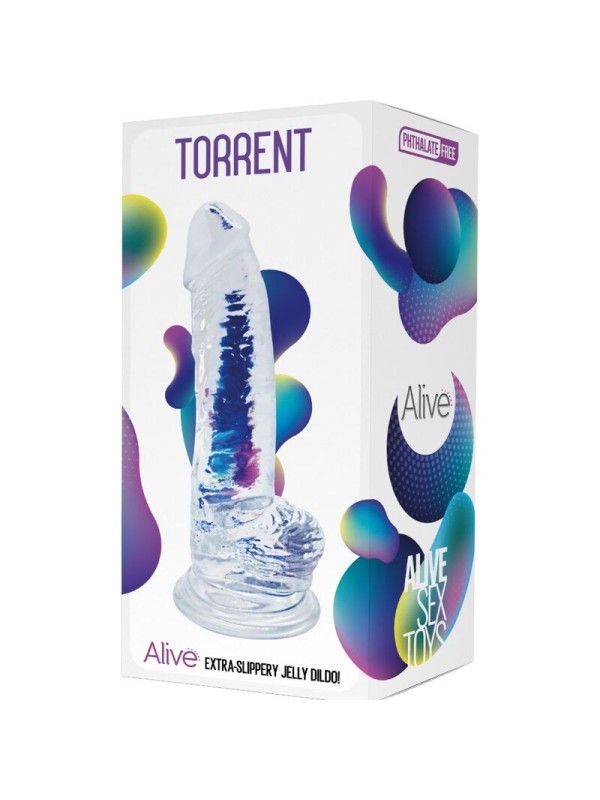 ALIVE - TORRENT PENE REALISTICO TRANSPARENTE 20.6 CM