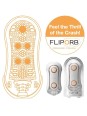 TENGA - FLIP ORB STRONG MASTURBADOR CRASH BLANCO Y NARANJA