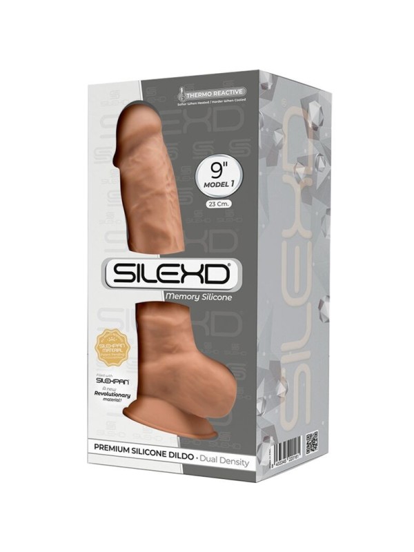 SILEXD - MODELO 1 PENE REALISTICO SILICONA CARAMELO 23 CM