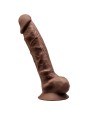 SILEXD - MODELO 1 PENE REALISTICO SILICONA  MARRON 23 CM