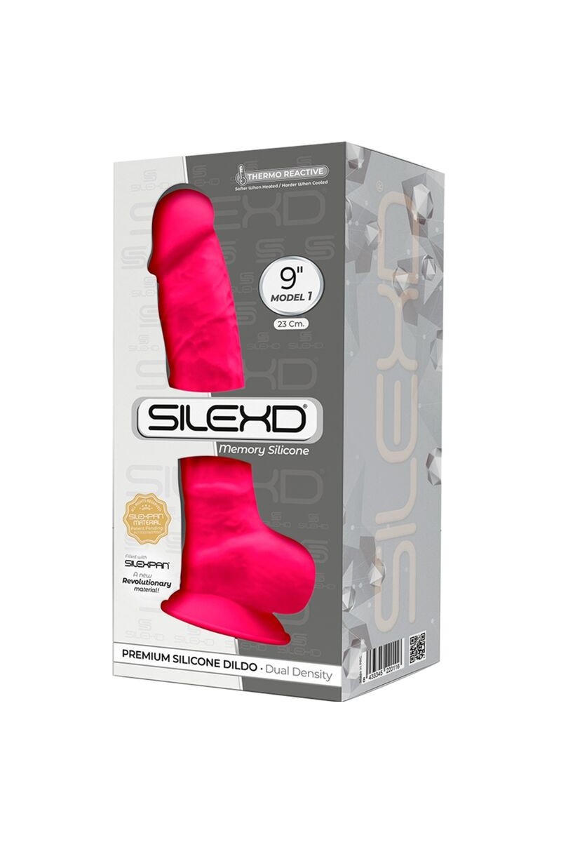 SILEXD - MODELO 1 PENE REALISTICO SILICONA FUCSIA 23 CM