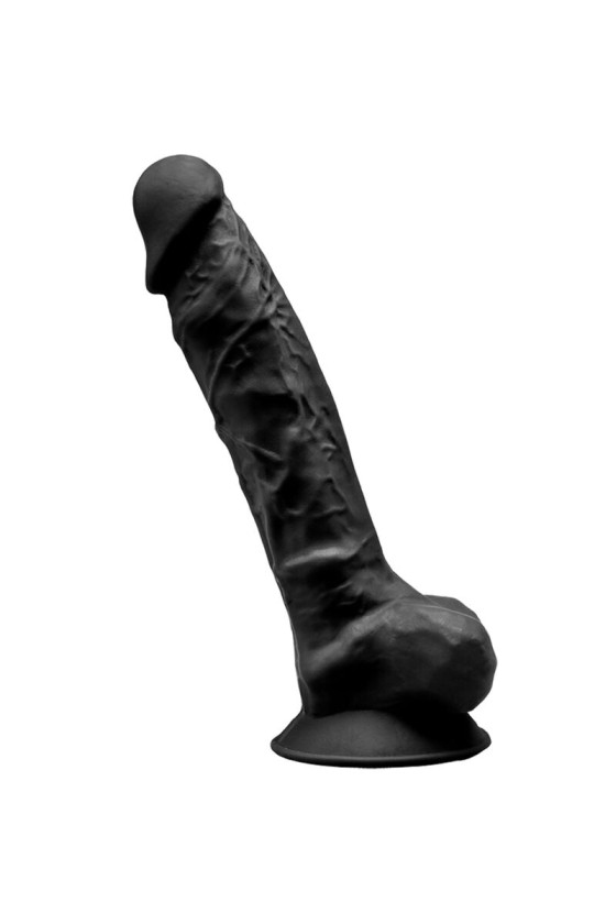 SILEXD - MODELO 1 PENE REALISTICO SILICONA NEGRO 23 CM