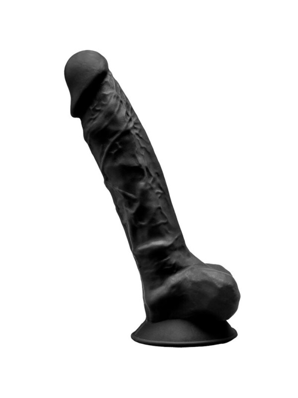 SILEXD - MODELO 1 PENE REALISTICO SILICONA NEGRO 23 CM