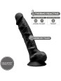 SILEXD - MODELO 1 PENE REALISTICO SILICONA NEGRO 23 CM
