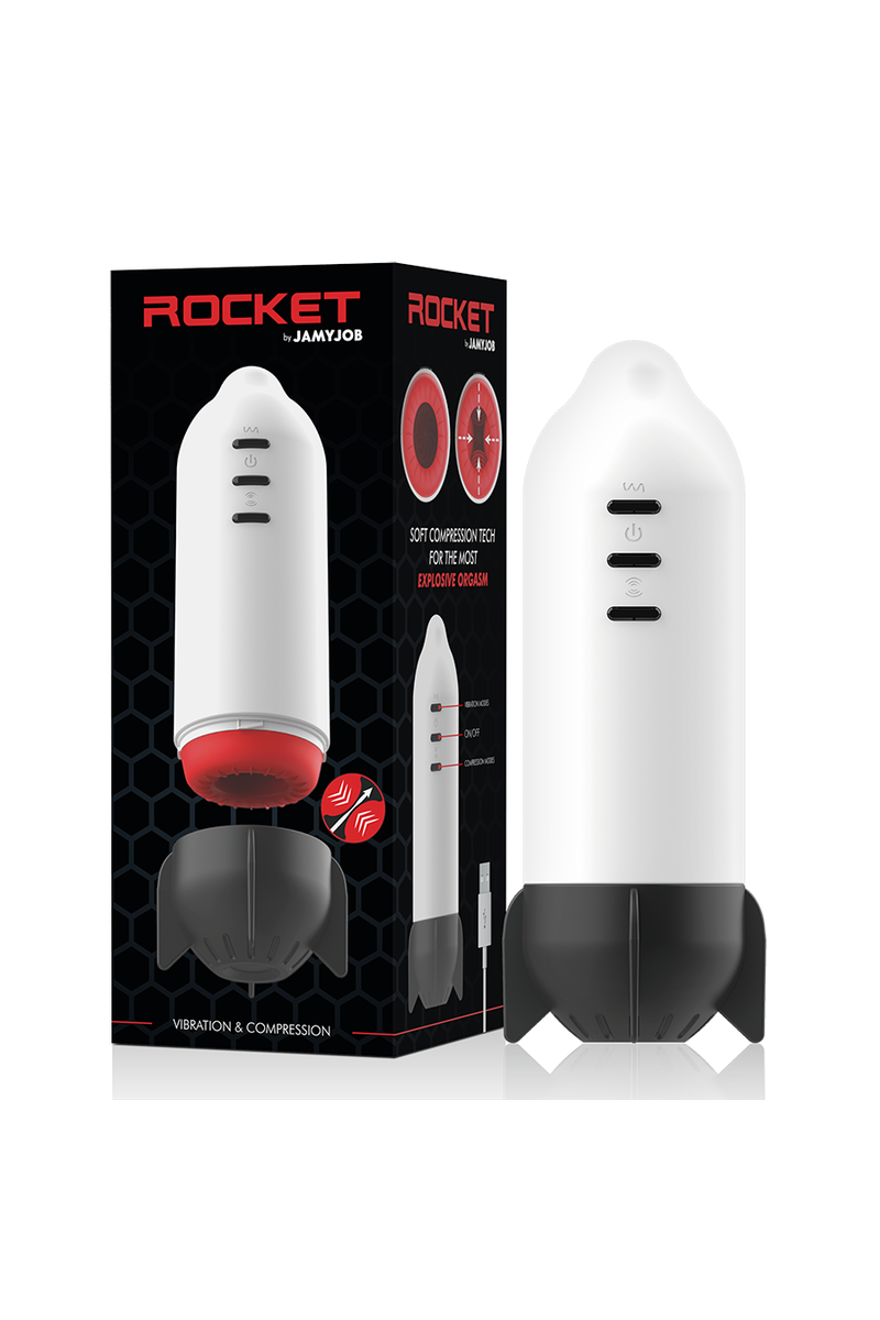 JAMYJOB - ROCKET MASTURBADOR TECNOLOGÍA SOFT COMPRESSION Y VIBRACION