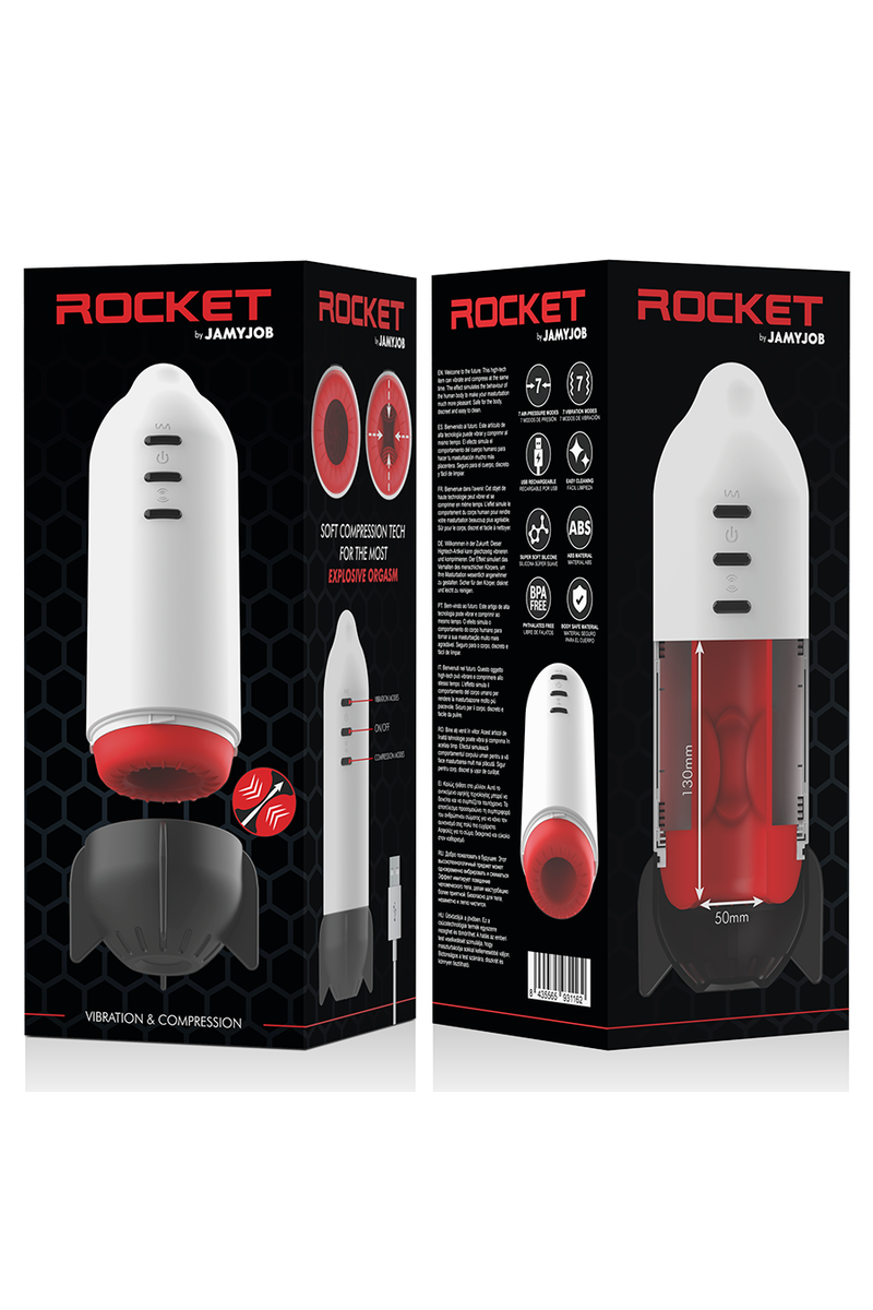 JAMYJOB - ROCKET MASTURBADOR TECNOLOGÍA SOFT COMPRESSION Y VIBRACION