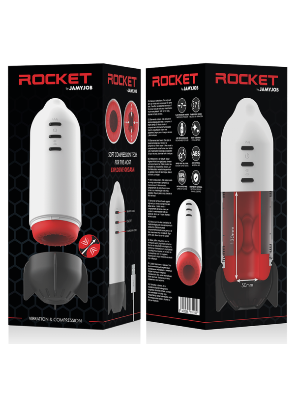 JAMYJOB - ROCKET MASTURBADOR TECNOLOGÍA SOFT COMPRESSION Y VIBRACION