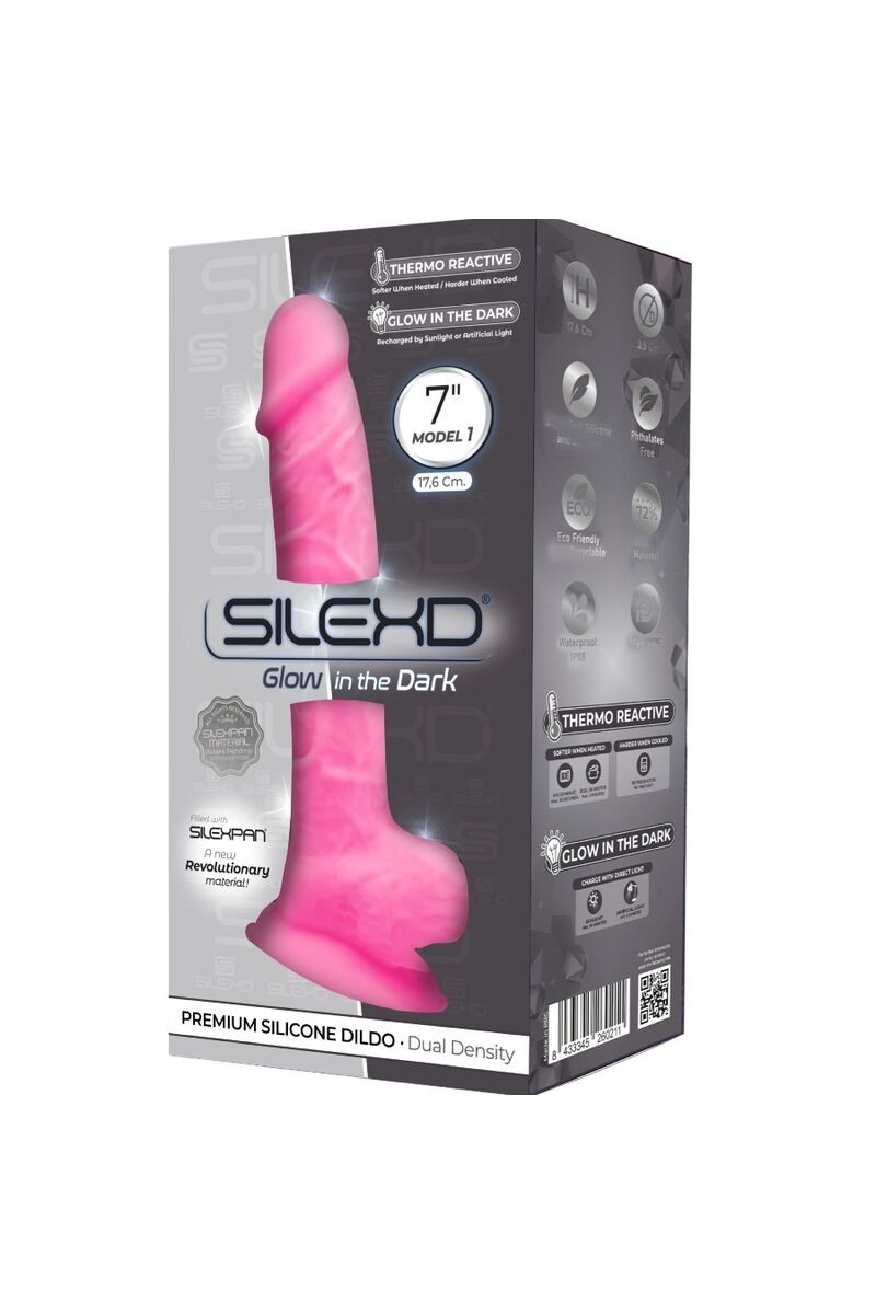 SILEXD - MODELO 1  REALISTICO SILICONA PREMIUM SILEXPAN ROSA 17.5 CM