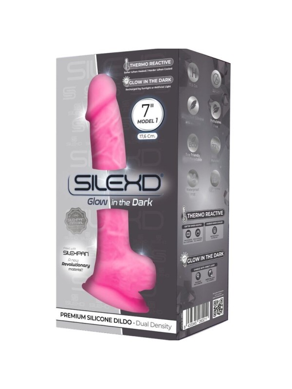 SILEXD - MODELO 1  REALISTICO SILICONA PREMIUM SILEXPAN ROSA 17.5 CM