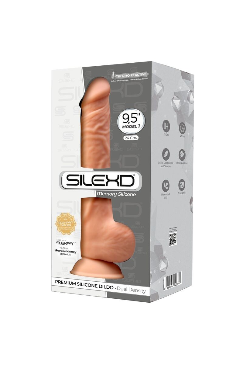 SILEXD - MODELO 1 PENE REALISTICO SILICONA PREMIUM SILEXPAN 24 CM