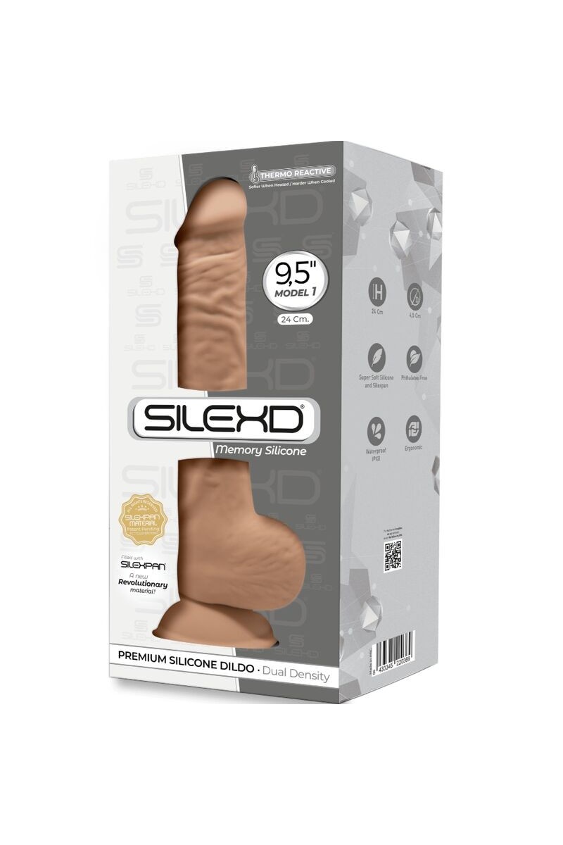 SILEXD - MODELO 1 PENE REALISTICO SILICONA CARAMELO 24 CM