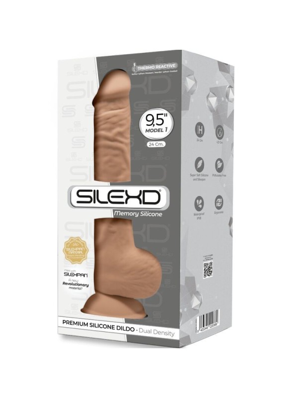 SILEXD - MODELO 1 PENE REALISTICO SILICONA CARAMELO 24 CM