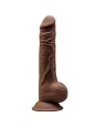 SILEXD - MODELO 1 PENE REALISTICO SILICONA  MARRON 24 CM