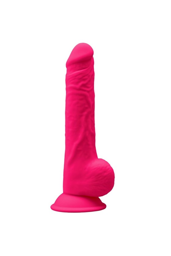 SILEXD - MODELO 1 PENE REALISTICO SILICONA  FUCSIA 24 CM