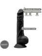 SILEXD - MODELO 1 PENE REALISTICO SILICONA NEGRO 24 CM