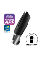 SATISFYER - POWER MASTURBATOR NEGRO Y PLATA