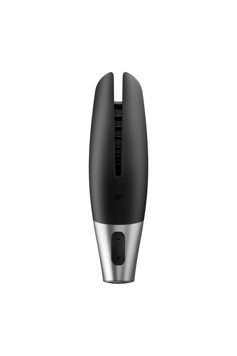 SATISFYER - POWER MASTURBATOR NEGRO Y PLATA