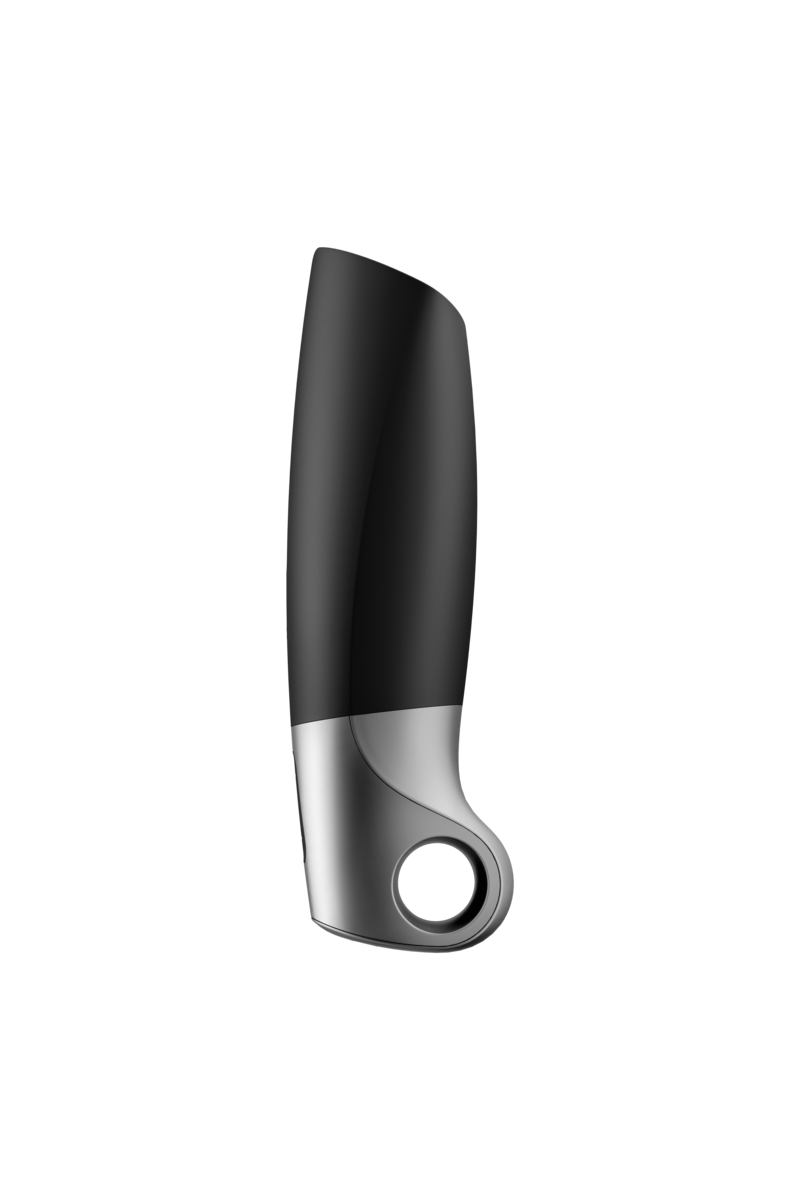 SATISFYER - POWER MASTURBATOR NEGRO Y PLATA