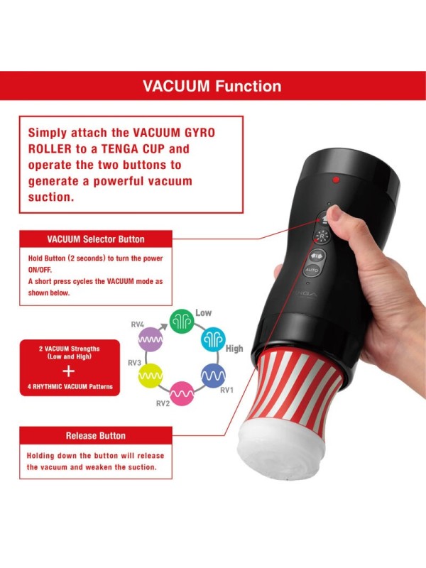 TENGA - VACUUM GYRO ROLLER SUCCIÓN & ROTACIÓN