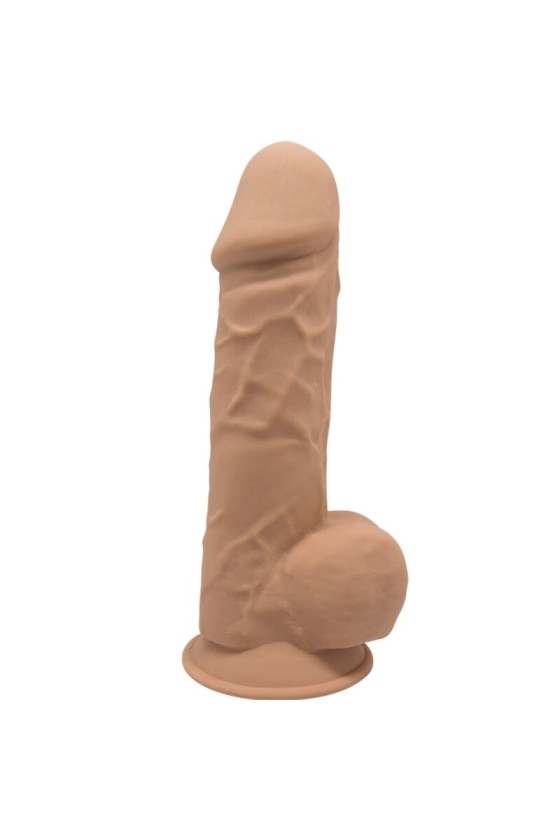 SILEXD - MODELO 1 PENE REALISTICO SILICONA  CARAMELO 21.5 CM