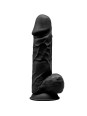 SILEXD - MODELO 1 PENE REALISTICO SILICONA  NEGRO 21.5 CM