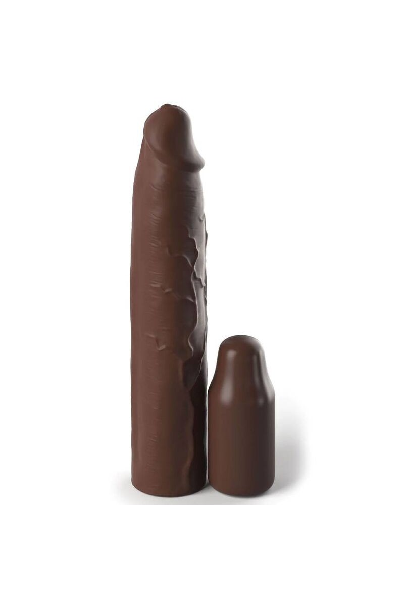 FANTASY X- TENSIONS - PIPEDREAMS SLEEVE 22,86 CM + 7,62 CM PLUG BROWN