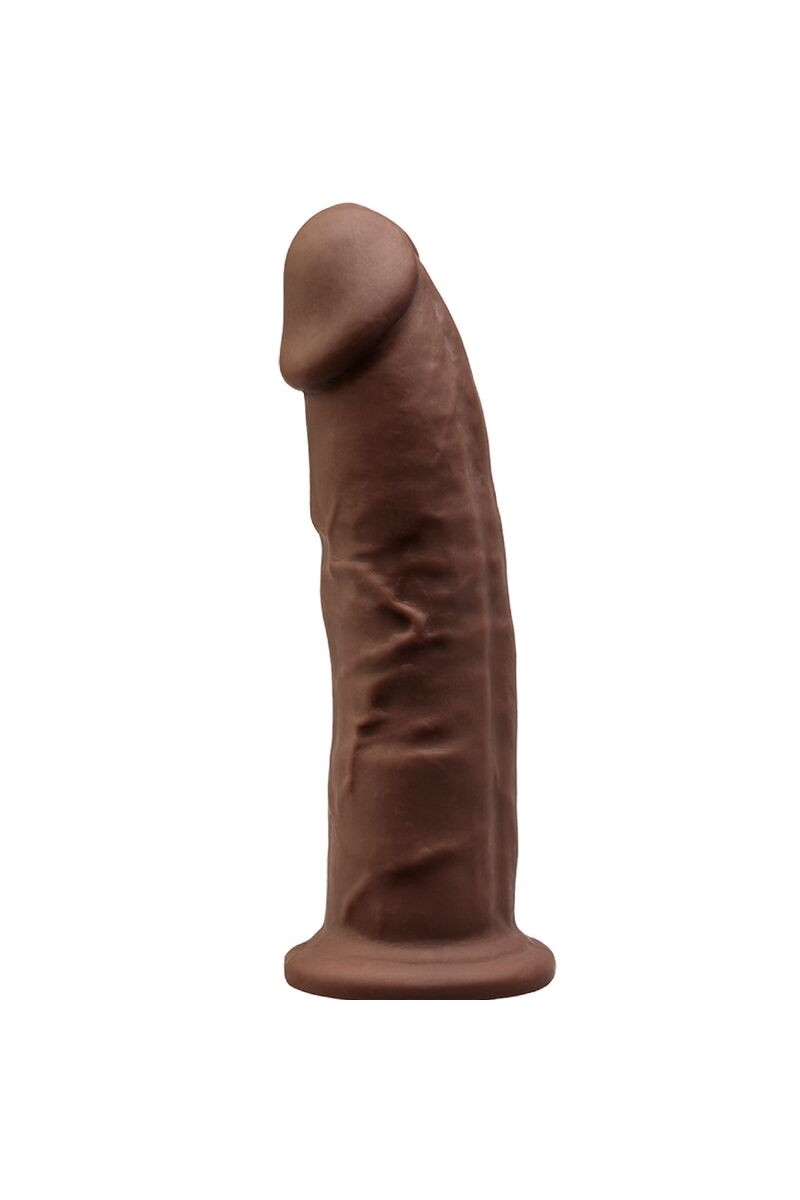 SILEXD - MODELO 2 PENE REALISTICO SILICONA  MARRON 23 CM