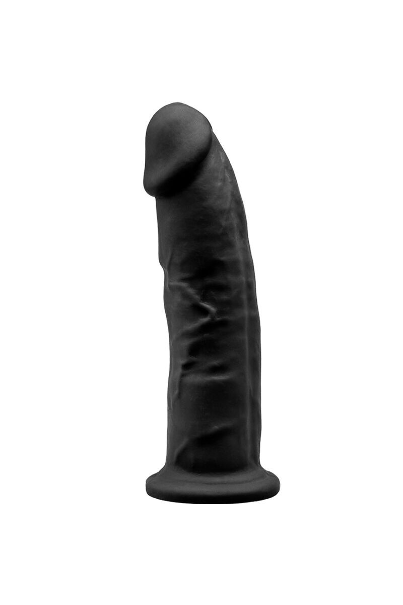 SILEXD - MODELO 2 PENE REALISTICO SILICONA  NEGRO 23 CM