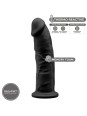 SILEXD - MODELO 2 PENE REALISTICO SILICONA  NEGRO 23 CM
