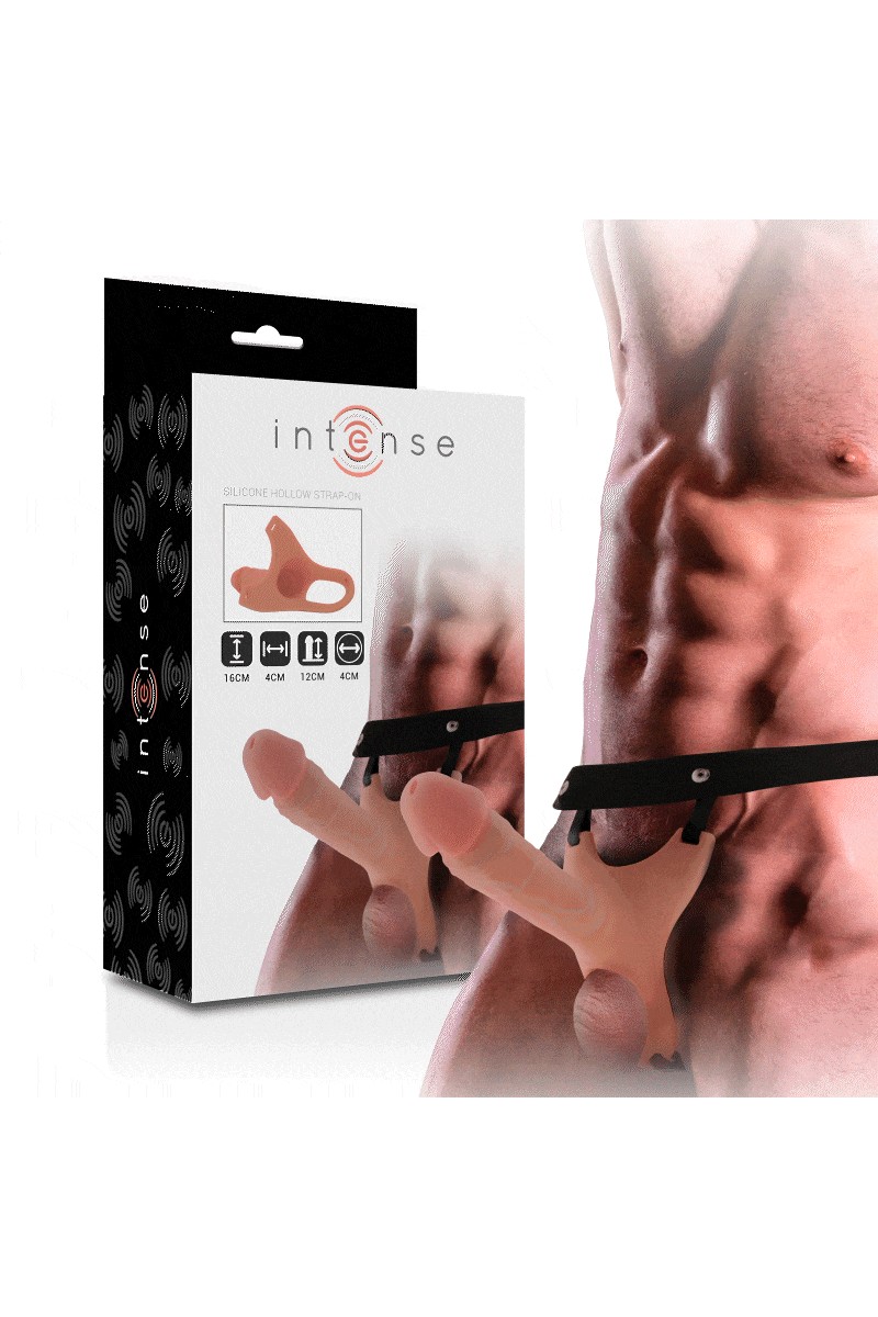 INTENSE - ARNÉS HUECO CON DILDO SILICONA 16 X 3.5 CM