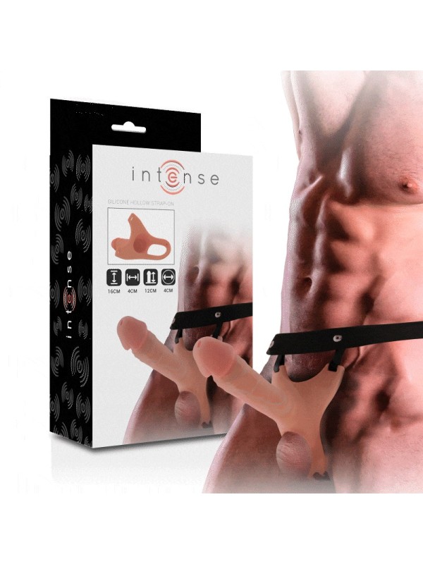 INTENSE - ARNÉS HUECO CON DILDO SILICONA 16 X 3.5 CM