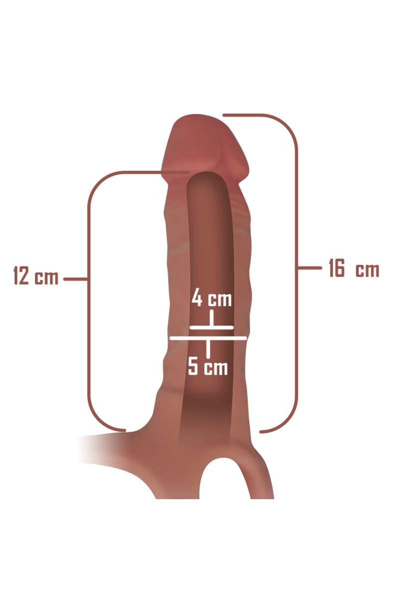 INTENSE - ARNÉS HUECO CON DILDO SILICONA 16 X 3.5 CM