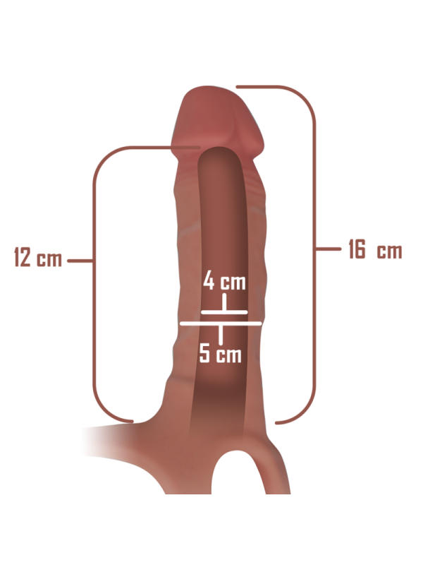 INTENSE - ARNÉS HUECO CON DILDO SILICONA 16 X 3.5 CM