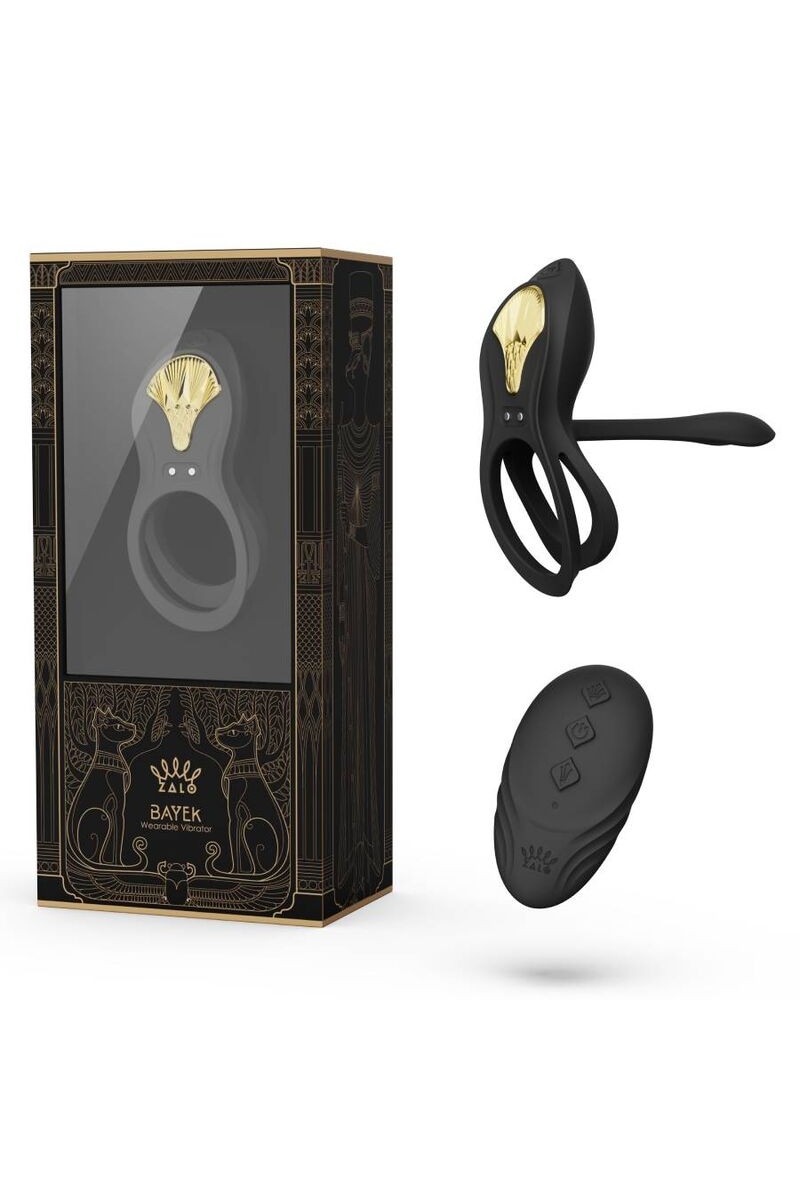 ZALO - BAYEK ANILLO VIBRADOR CONTROL REMOTO PAREJAS NEGRO