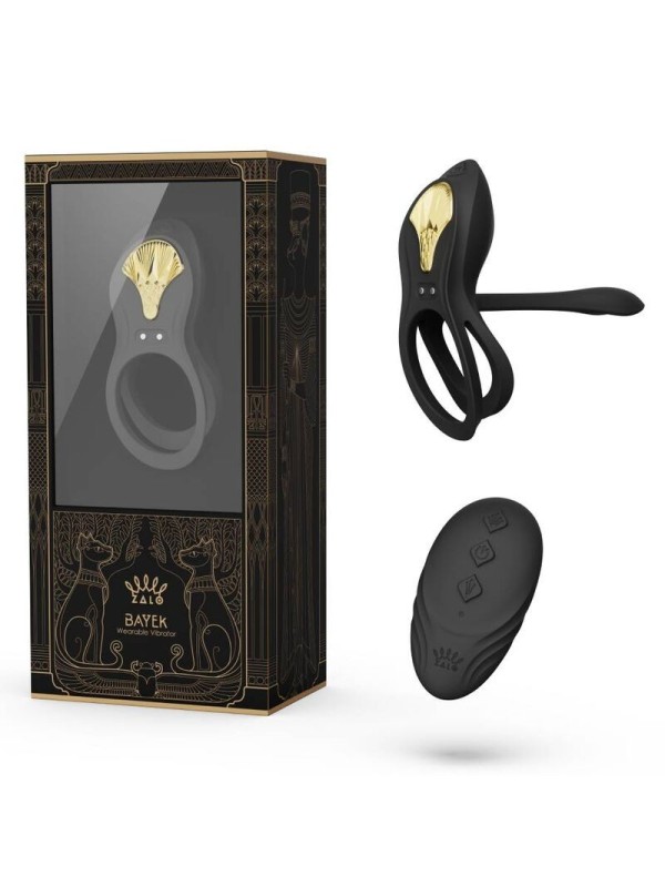 ZALO - BAYEK ANILLO VIBRADOR CONTROL REMOTO PAREJAS NEGRO