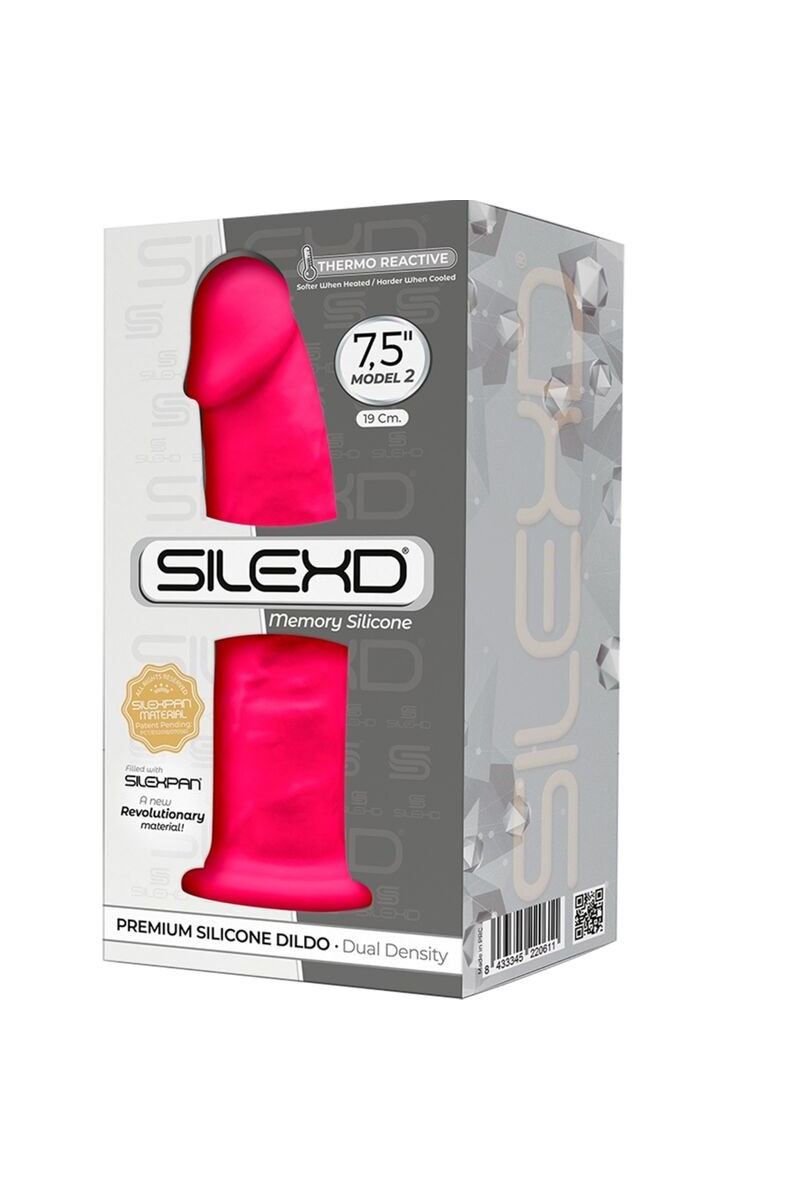SILEXD - MODELO 2  REALISTICO SILICONA PREMIUM SILEXPAN FUCSIA 19 CM