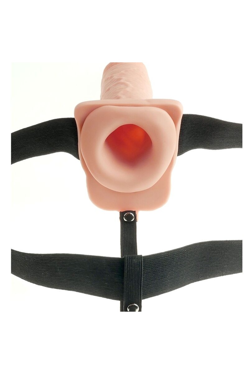 FETISH  - ARNES AJUSTABLE  CON TESTICULOS RECARGABLE Y VIBRADOR 28 CM