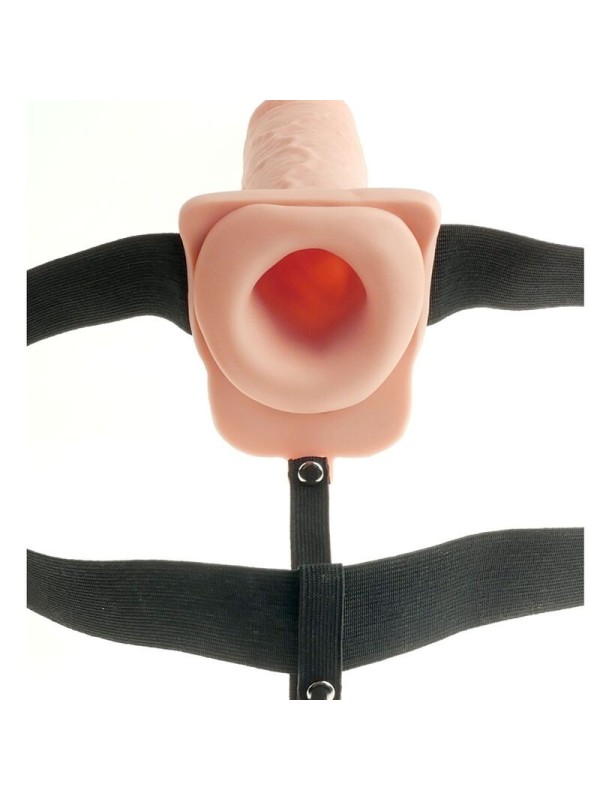 FETISH  - ARNES AJUSTABLE  CON TESTICULOS RECARGABLE Y VIBRADOR 28 CM