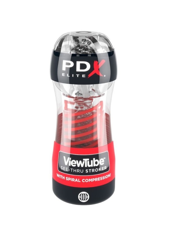 PDX ELITE - MASTURBADOR STROKER VIEWTUBE TRANSPARENTE